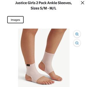 Justice Dance Gym 2 Girls Ankle Sleeves NWT